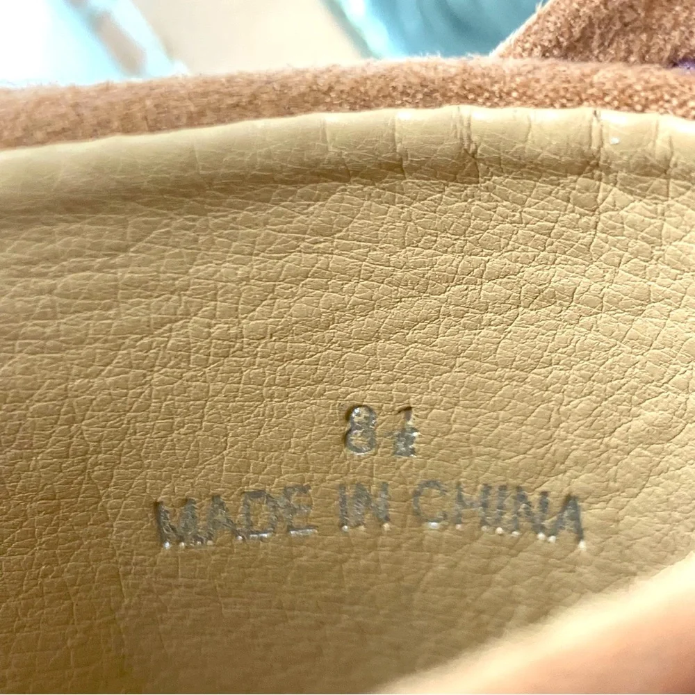 Elegant Collection Amber Faux Suede Espadrilles Size 8.5